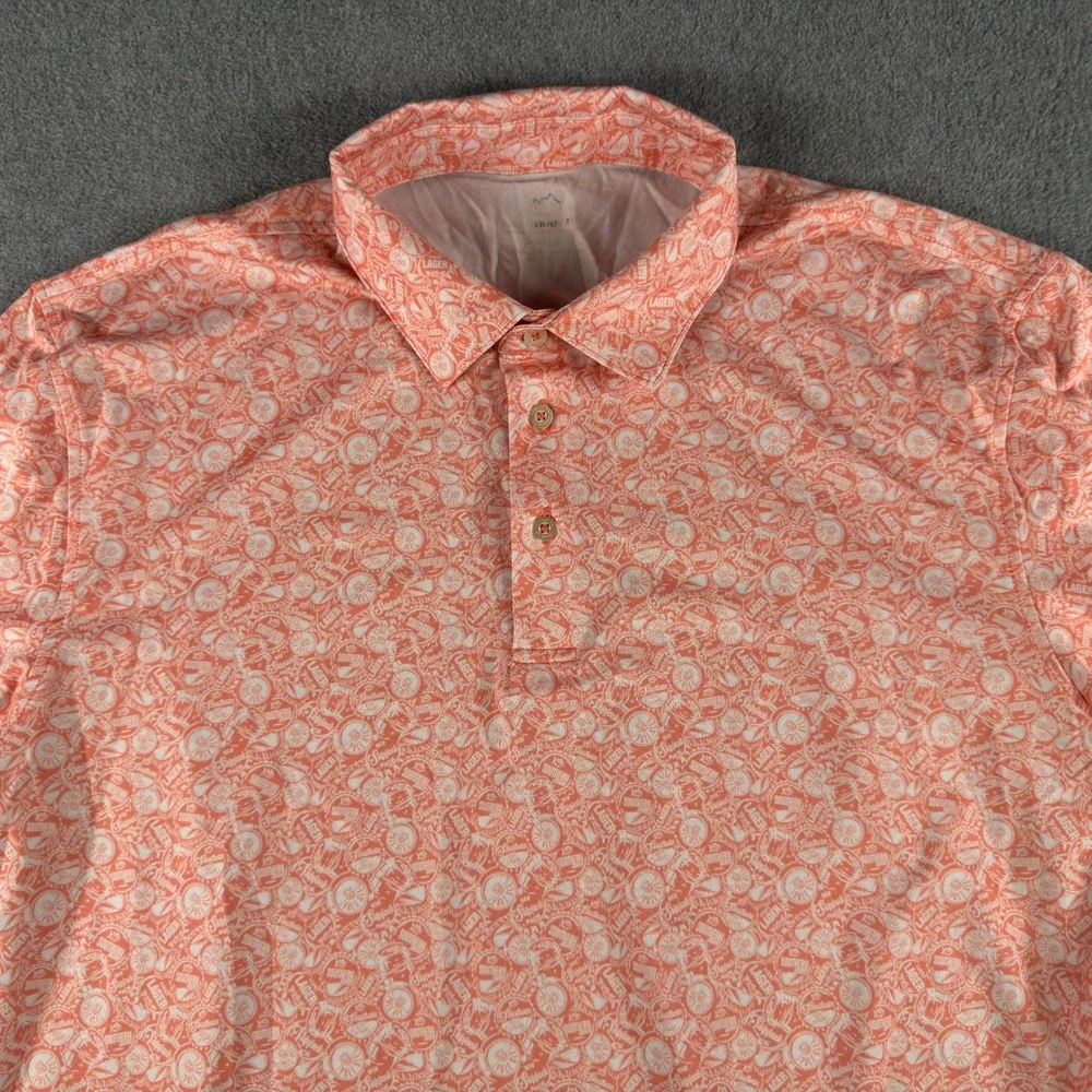 Southern Tide Mens Performance Polo Shirt XL Caps Off Summer Golf Short Sleeve - Picture 1 of 7
